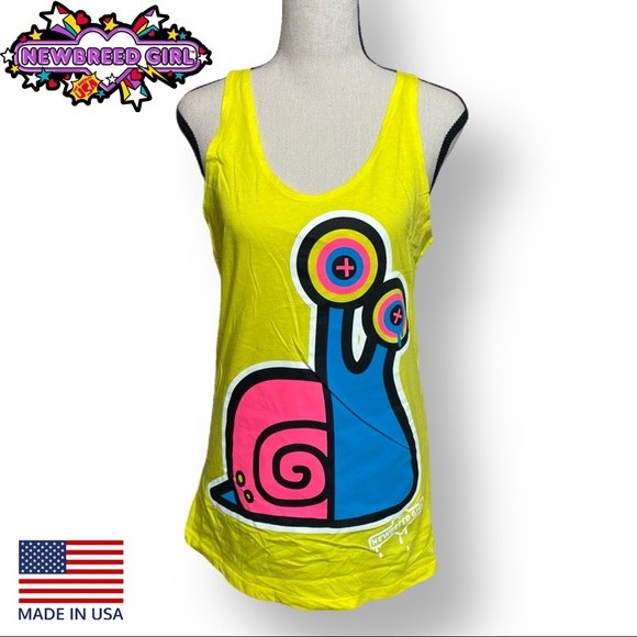 🟣 New Breed Girl Snail Racerback Tank Top - Picture 2 of 7